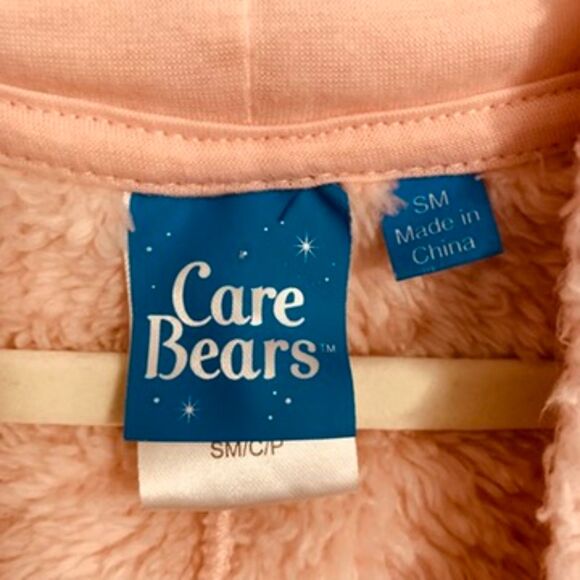 Care Bears Adult One Piece Fleece Romper Sz S Cozy Short Loungewear Pink - Picture 5 of 8